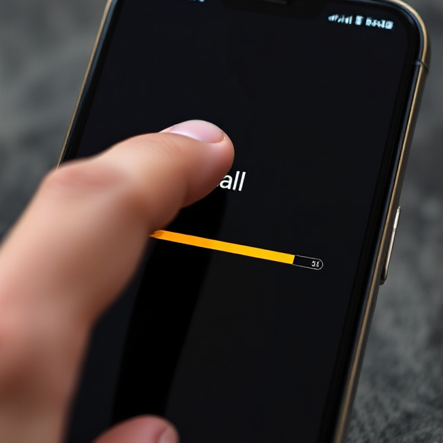 Hand tapping an install button on a smartphone screen with a progress bar