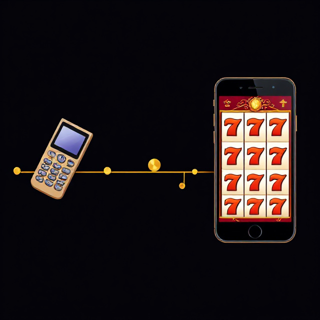 Casino slot machines symbolising mobile casino software evolution
