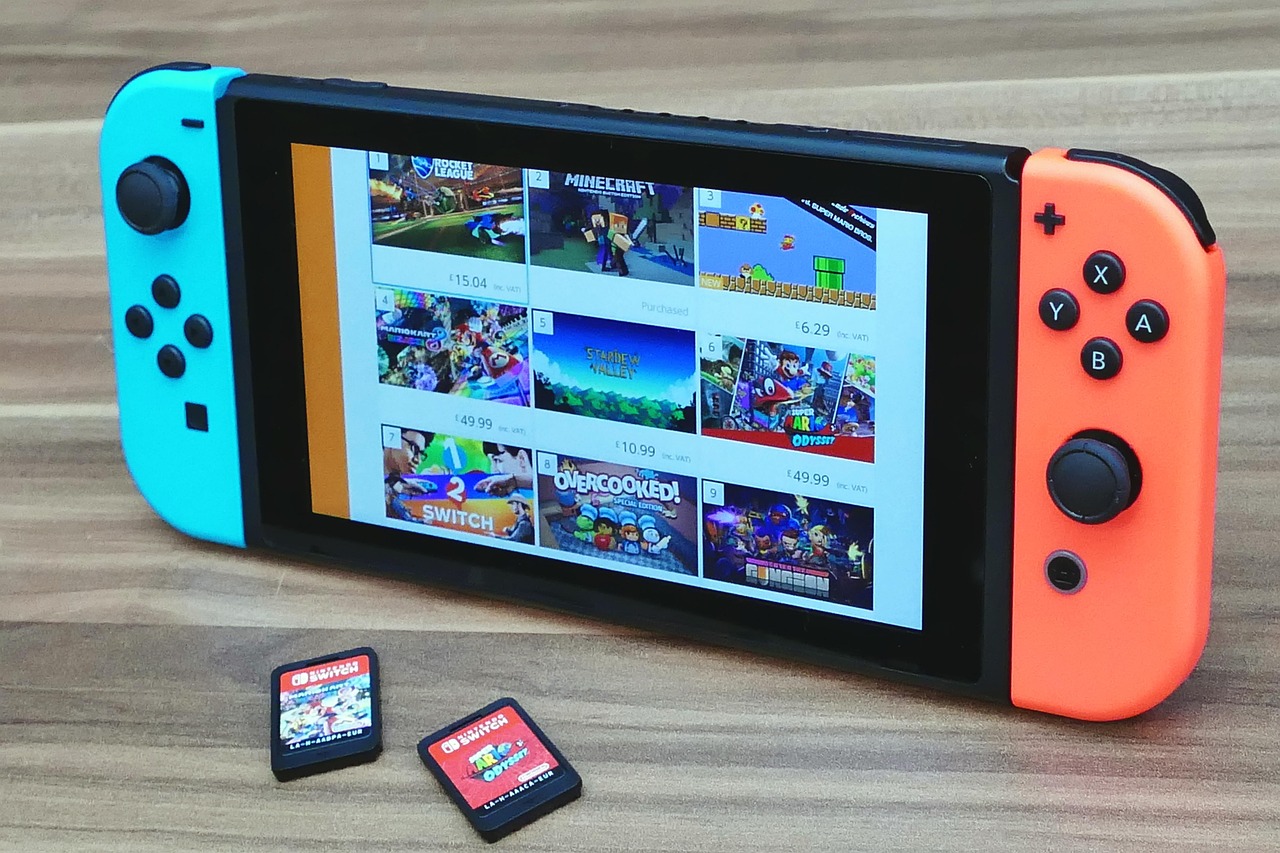 Video game controller held in hands