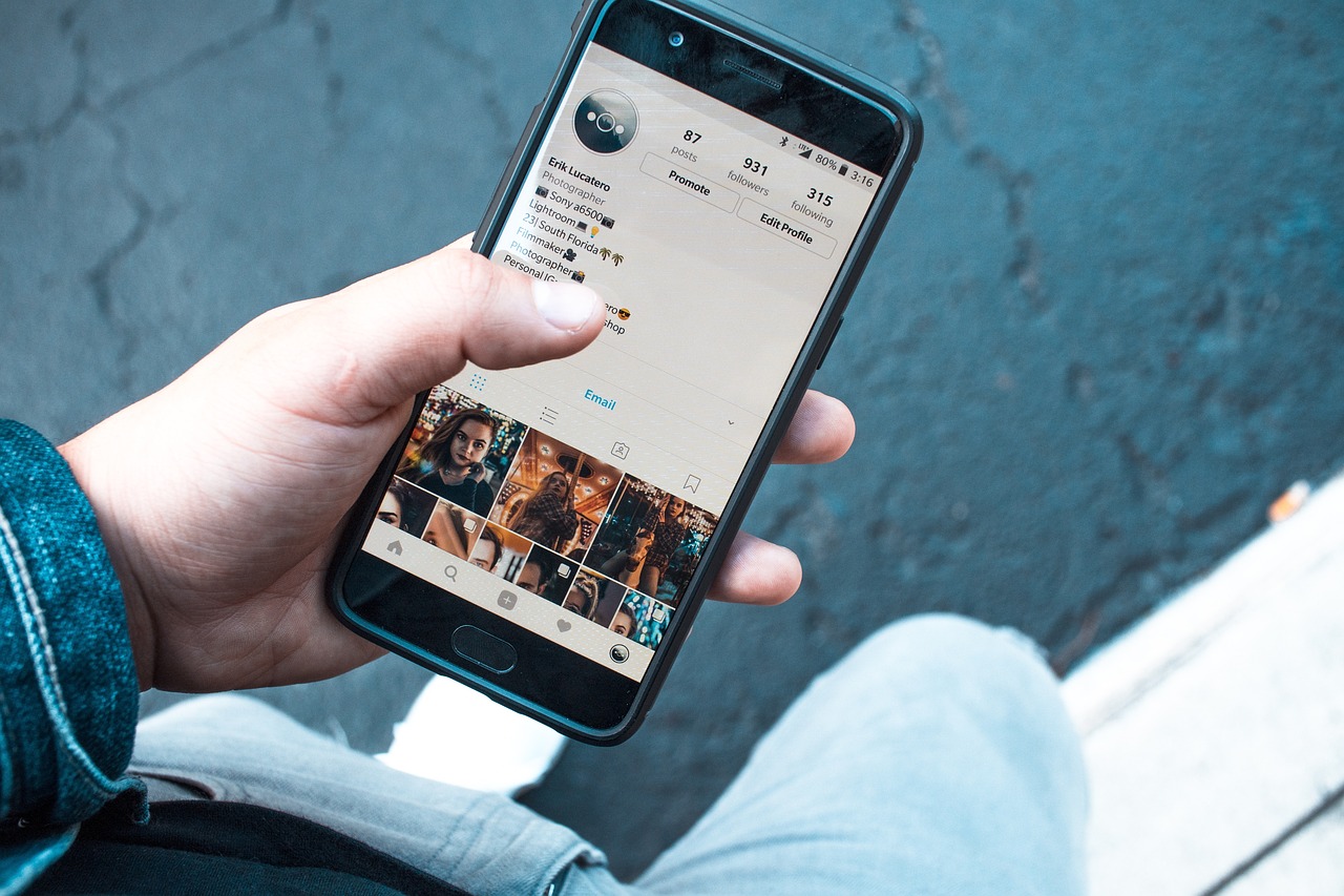 Smartphone screen showing digital technology waves