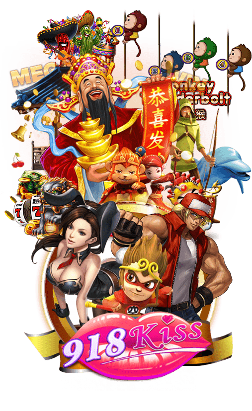 Grid of popular 918Kiss online slot game titles in a premium casino style
